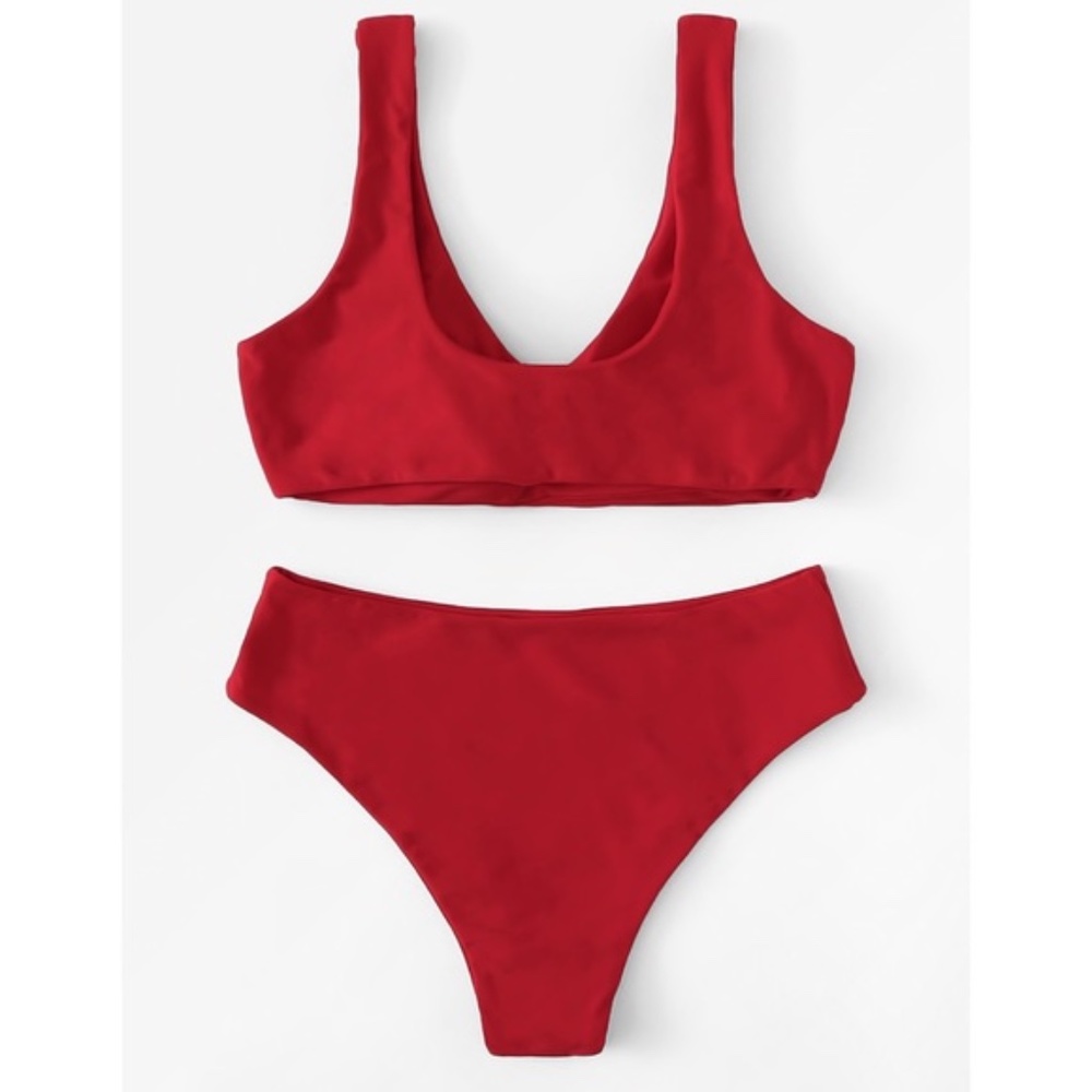 DEBBIE FRont Tie REd Bikini - Picture 3 of 3